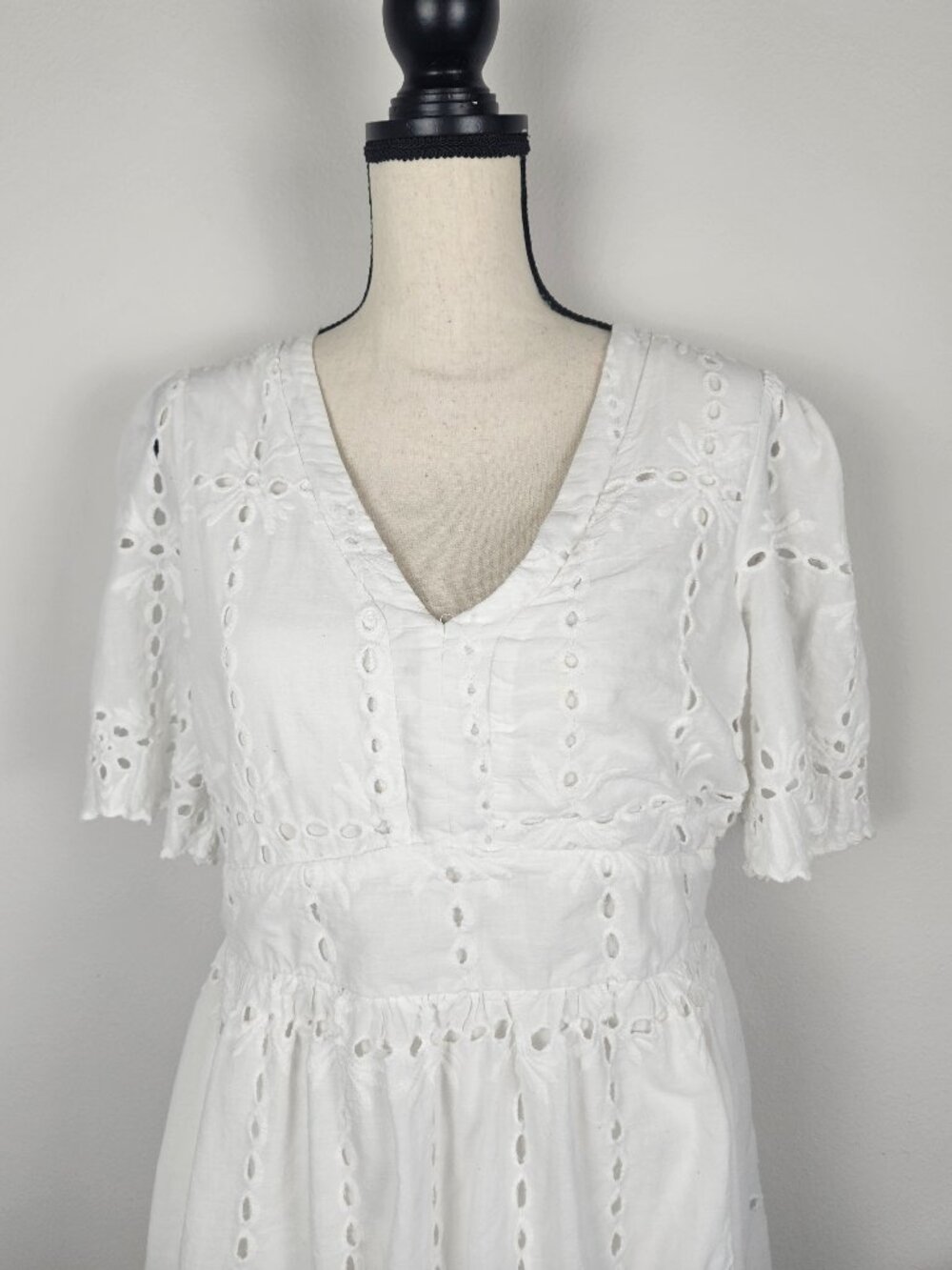 White Midi Eyelet Dress Size XXL - Picture 3 of 7